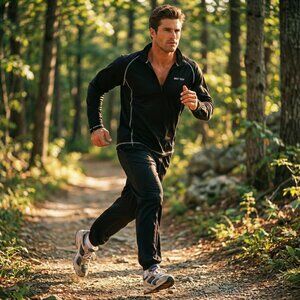 Body Tech Mens Medium Quarter Zip Athletic Top Y2K International Male Undergear